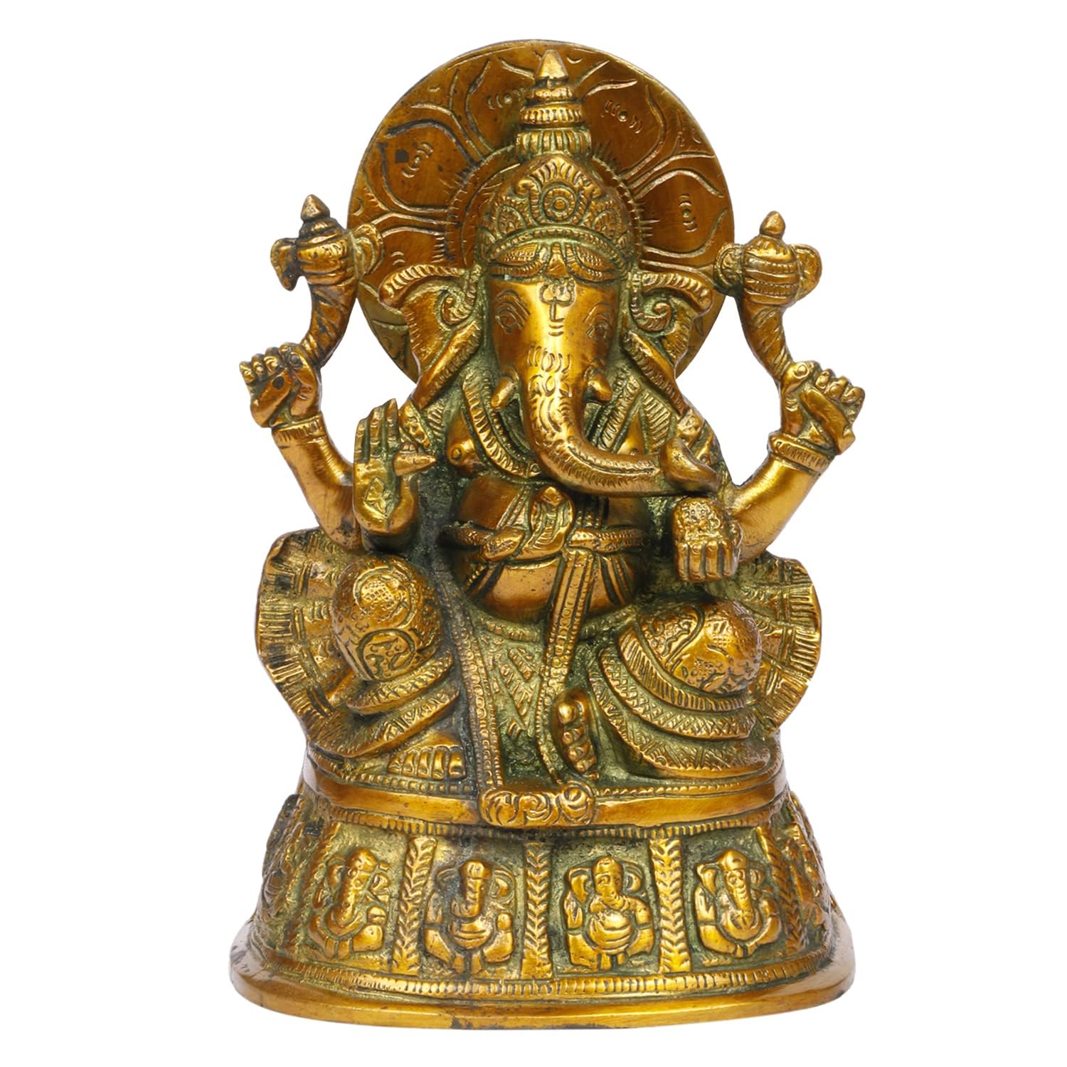 Brass Ganesh ganpathi vinayak murti Statue Idol for Home Temple/Gift Item